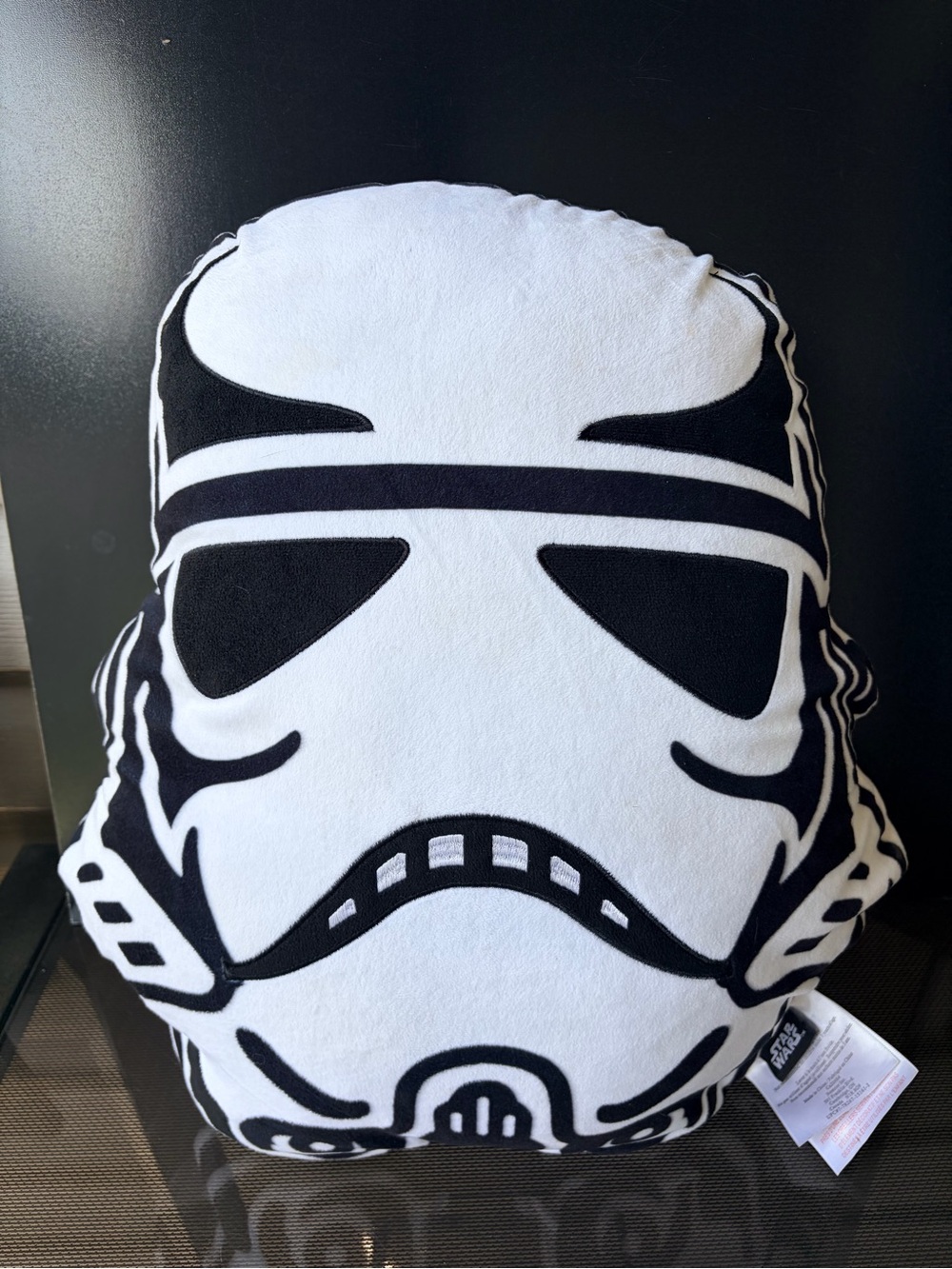 Star Wars (2015) Stormtrooper 16” Black/White Plush Pillow/EUC